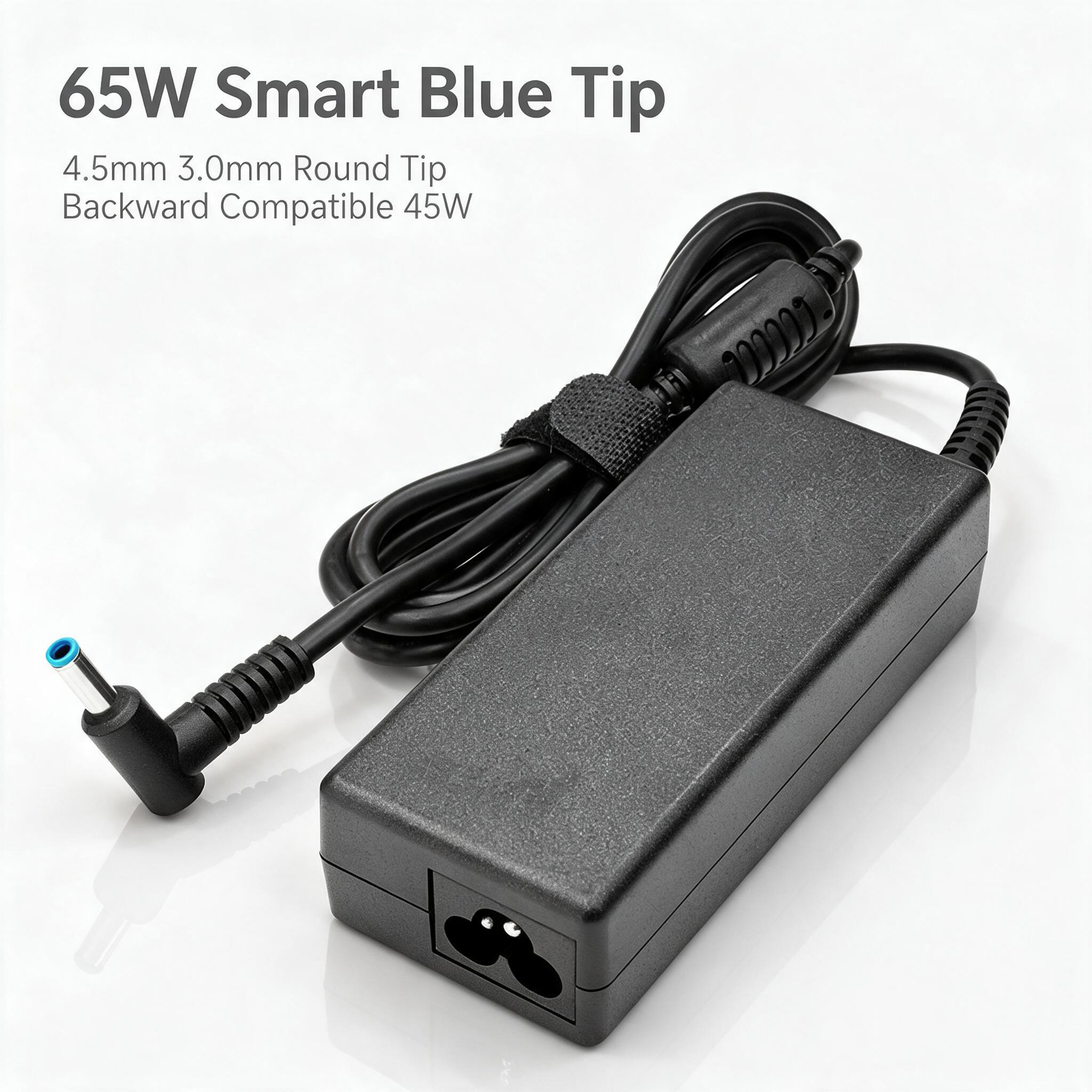 Replacement for HP Laptop Charger 65W 45W Computer Charger Smart Blue Tip Power Adapter
